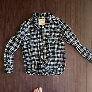 Mossimo Supply Co. Black and White Checkered Shirt